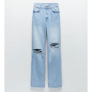 Zara Wide Leg Hi Rise Jeans